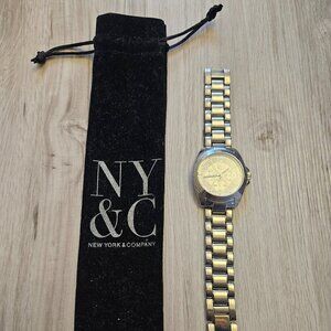 Women's New York & Company Silver Chronograph Watch – Brand New